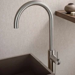 Viadurini Taps Waschbeckenarmaturen-Standwaschtischmischer aus AISI 316L-Stahl, Made in Italy - Artigli