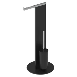 Viadurini Bathroom Toilettenpapierhalter-Stand-WC-Bürstenhalter und Baderolle aus weißem oder schwarzem Aluminium - Alcade