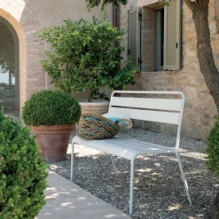 Viadurini in the Garden Gartenbänke-Stapelbare Gartenbank mit Struktur aus verzinktem Stahl Made in Italy - Ralph