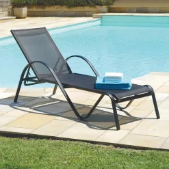 Viadurini in the Garden Sonnenliegen-Stapelbare Gartenliege aus Aluminium und Textilene - Spero