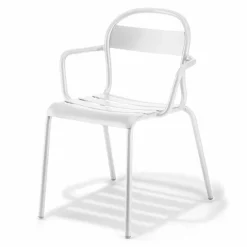 Viadurini in the Garden Gartenstühle Metall-Stapelbarer Aluminiumstuhl im Freien Hergestellt in Italien, 4 Stück - Ulyssa