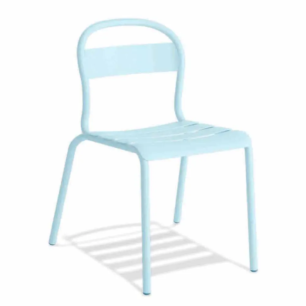 Viadurini in the Garden Gartenstühle Metall-Stapelbarer Aluminiumstuhl im Freien Hergestellt in Italien, 4 Stück - Ulyssa