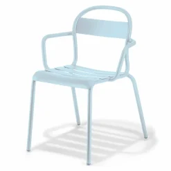 Viadurini in the Garden Gartenstühle Metall-Stapelbarer Aluminiumstuhl im Freien Hergestellt in Italien, 4 Stück - Ulyssa