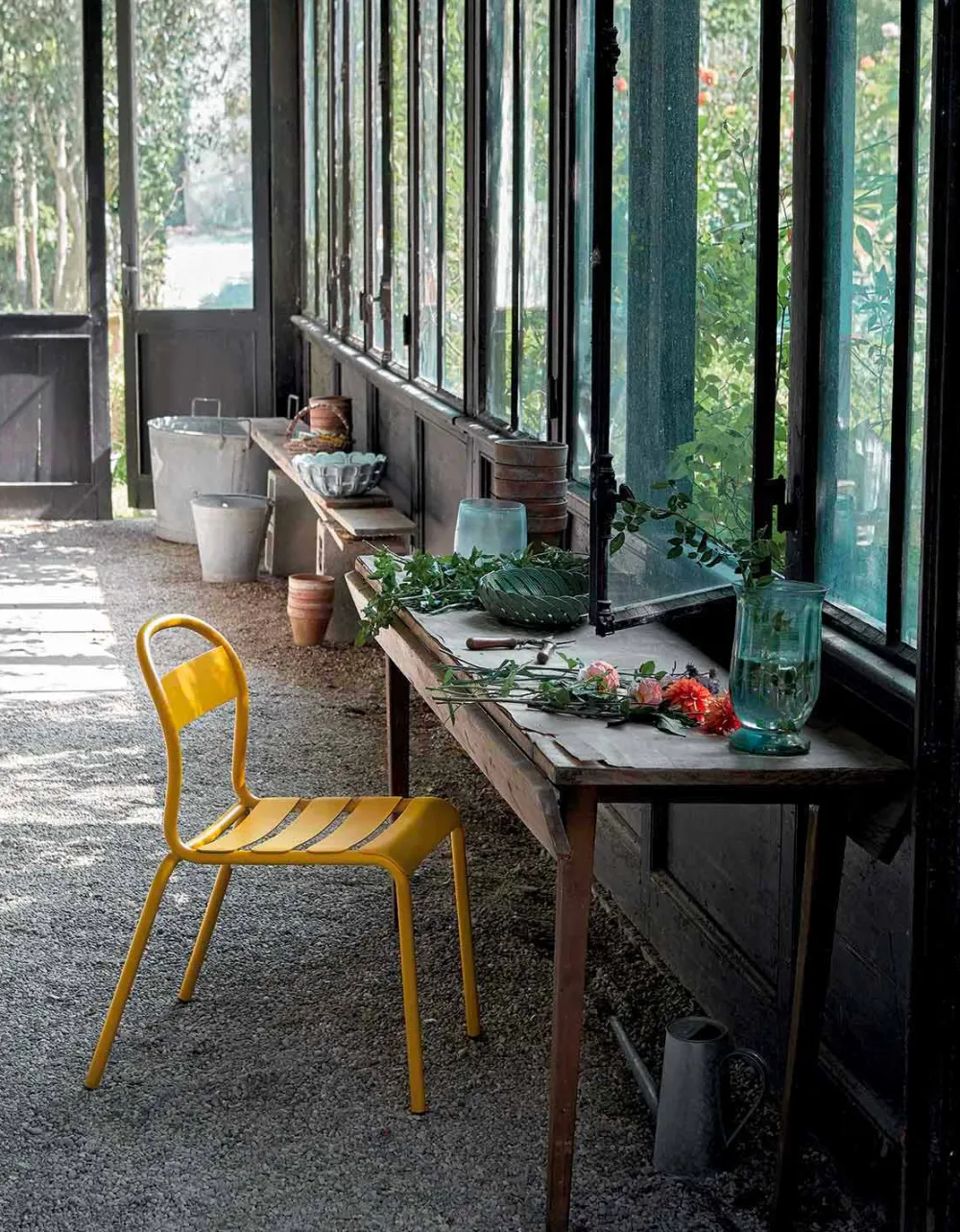 Viadurini in the Garden Gartenstühle Metall-Stapelbarer Aluminiumstuhl im Freien Hergestellt in Italien, 4 Stück - Ulyssa