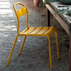 Viadurini in the Garden Gartenstühle Metall-Stapelbarer Aluminiumstuhl im Freien Hergestellt in Italien, 4 Stück - Ulyssa