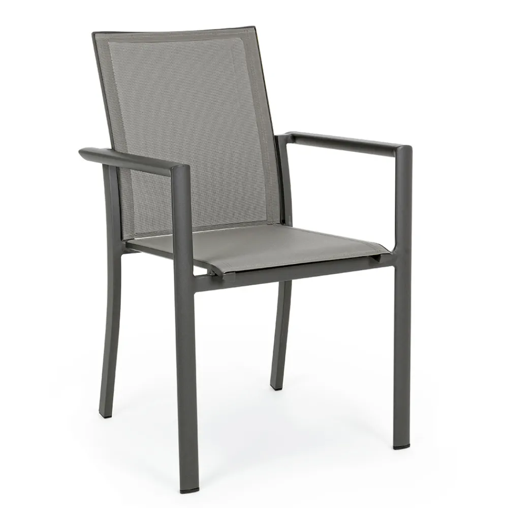 Viadurini in the Garden Gartenstühle Metall-Stapelbarer Außenstuhl aus lackiertem Aluminium, Homemotion, 4 Stück - Vicki