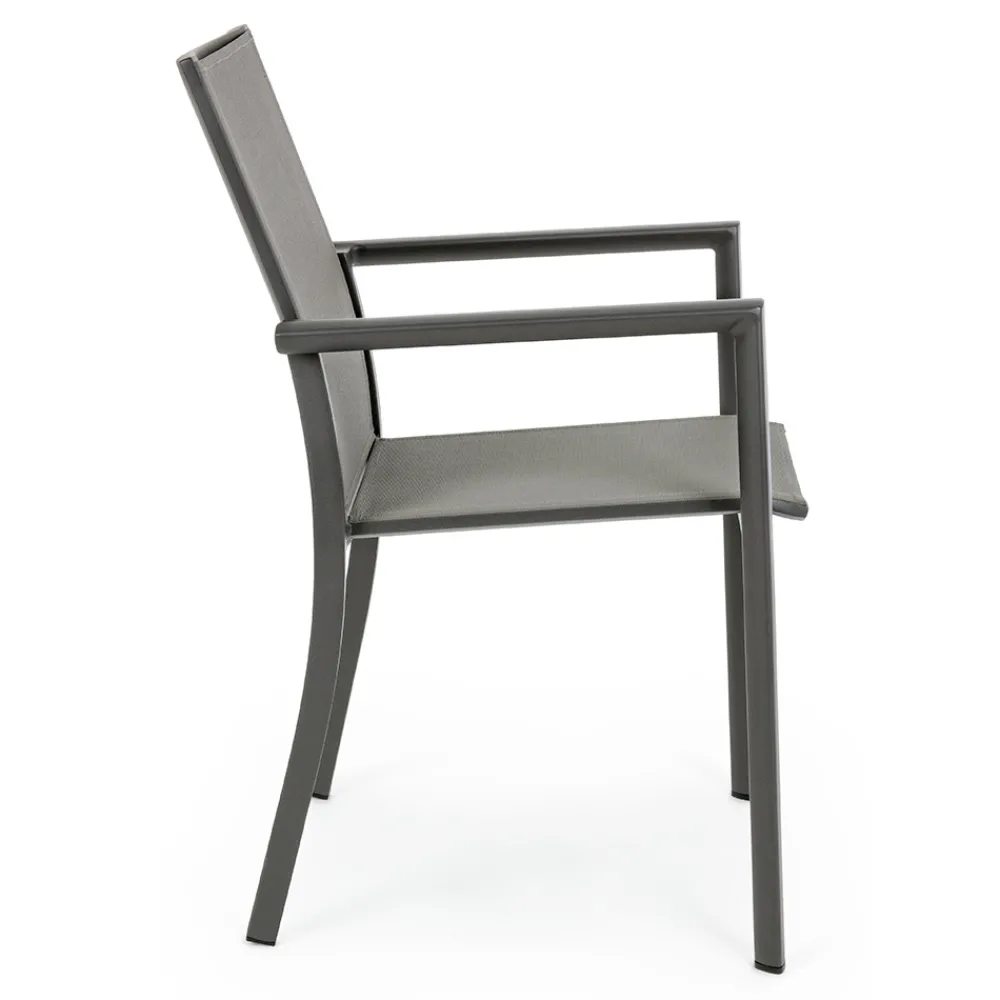 Viadurini in the Garden Gartenstühle Metall-Stapelbarer Außenstuhl aus lackiertem Aluminium, Homemotion, 4 Stück - Vicki