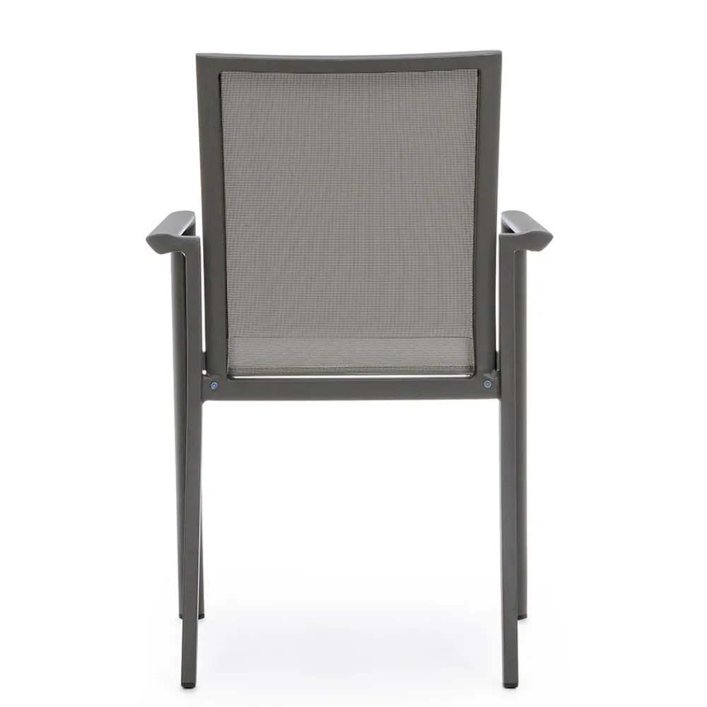 Viadurini in the Garden Gartenstühle Metall-Stapelbarer Außenstuhl aus lackiertem Aluminium, Homemotion, 4 Stück - Vicki