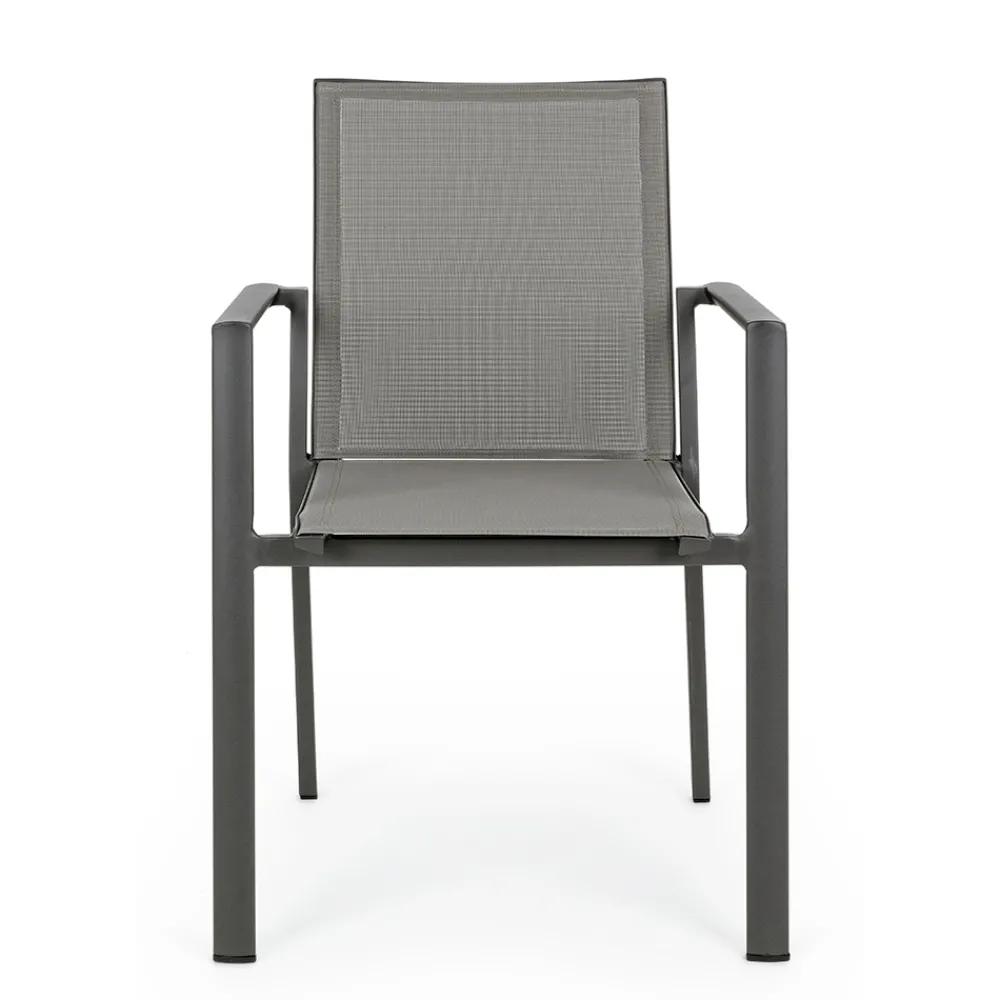 Viadurini in the Garden Gartenstühle Metall-Stapelbarer Außenstuhl aus lackiertem Aluminium, Homemotion, 4 Stück - Vicki