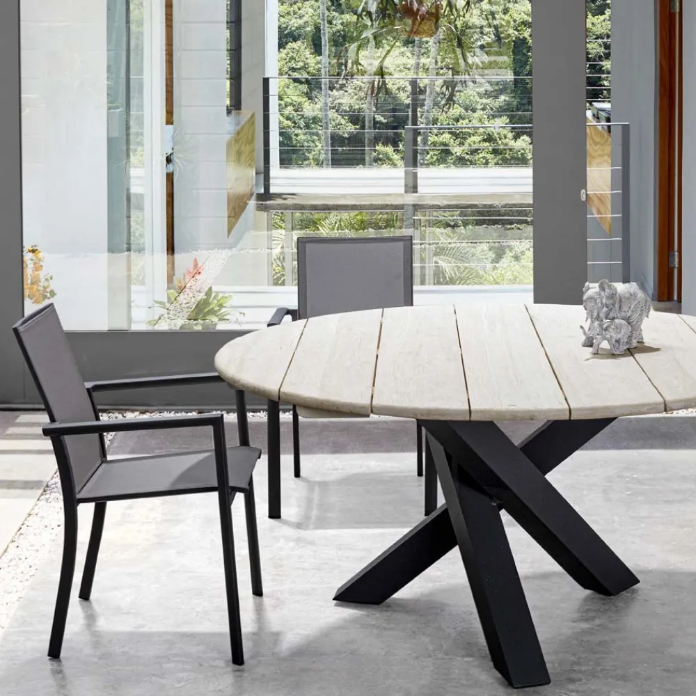 Viadurini in the Garden Gartenstühle Metall-Stapelbarer Außenstuhl aus lackiertem Aluminium, Homemotion, 4 Stück - Vicki