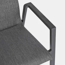 Viadurini in the Garden Gartenstühle Metall-Stapelbarer Außenstuhl aus Stoff und lackiertem Aluminium, 4 Stück - Assia