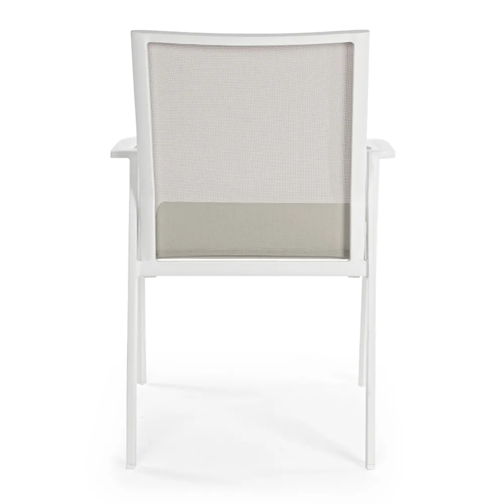 Viadurini in the Garden Gartenstühle Metall-Stapelbarer Außenstuhl aus lackiertem Aluminium, Homemotion, 4 Stück - Odelia