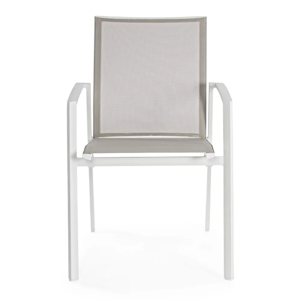 Viadurini in the Garden Gartenstühle Metall-Stapelbarer Außenstuhl aus lackiertem Aluminium, Homemotion, 4 Stück - Odelia