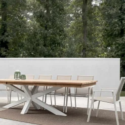 Viadurini in the Garden Gartenstühle Metall-Stapelbarer Außenstuhl aus lackiertem Aluminium, Homemotion, 4 Stück - Odelia