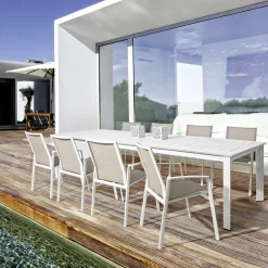 Viadurini in the Garden Gartenstühle Metall-Stapelbarer Außenstuhl aus lackiertem Aluminium, Homemotion, 4 Stück - Odelia