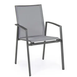 Viadurini in the Garden Gartenstühle Metall-Stapelbarer Außenstuhl aus lackiertem Aluminium, Homemotion, 4 Stück - Odelia