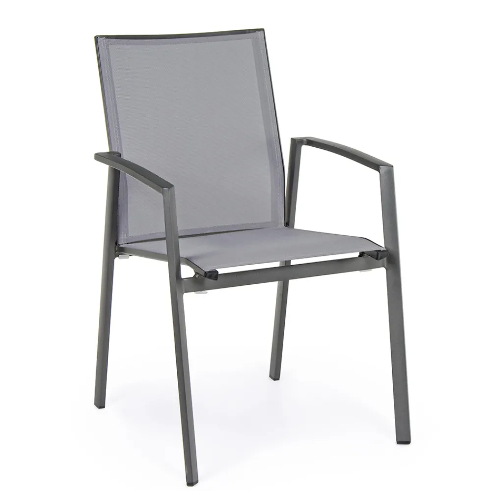 Viadurini in the Garden Gartenstühle Metall-Stapelbarer Außenstuhl aus lackiertem Aluminium, Homemotion, 4 Stück - Odelia