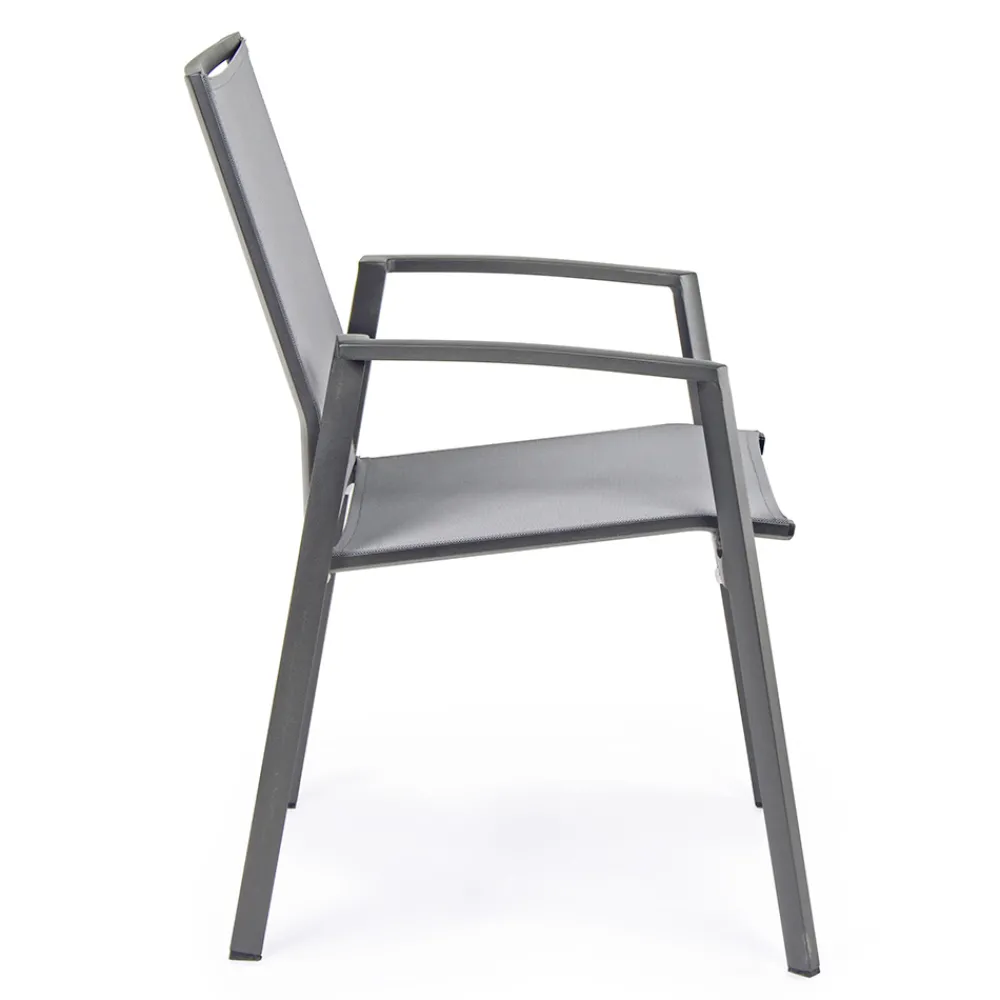 Viadurini in the Garden Gartenstühle Metall-Stapelbarer Außenstuhl aus lackiertem Aluminium, Homemotion, 4 Stück - Odelia