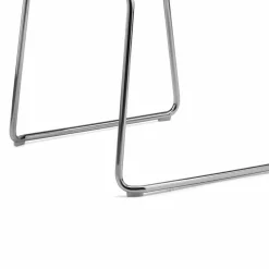 Viadurini Living Barhocker-Stapelbarer Barhocker mit Kufengestell aus Stahl und recyceltem Designstoff - Verenza