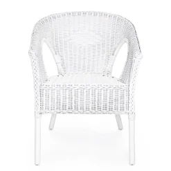 Viadurini in the Garden Sessel Rattan-Stapelbarer Design-Gartensessel aus weißem, blauem oder grünem Rattan - Favolizia