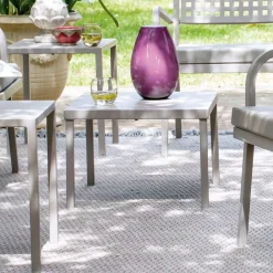 Viadurini in the Garden Garten Beistelltisch-Stapelbarer Garten-Couchtisch aus verzinktem Stahl Made in Italy - Aberdeen