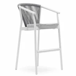 Varaschin Outdoor Hocker-Stapelbarer Gartenhocker aus Aluminium und technischem Stoff - Smart von