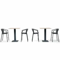 Varaschin Outdoor Hocker-Stapelbarer Gartenhocker aus Aluminium und technischem Stoff - Smart von