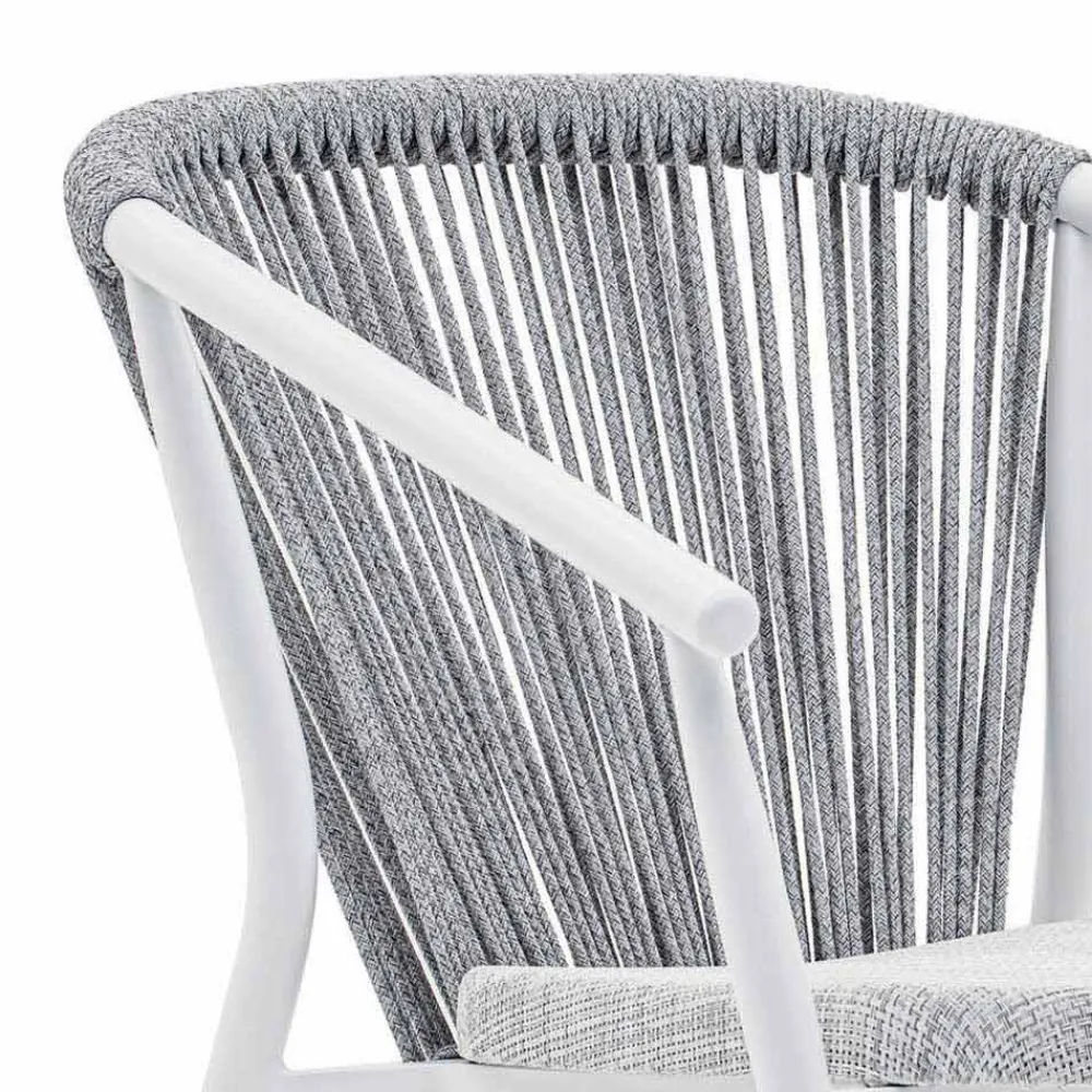 Varaschin Metallsessel-Stapelbarer Gartensessel aus Aluminium und Stoff - Smart By