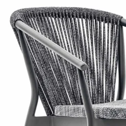 Varaschin Metallsessel-Stapelbarer Gartensessel aus Aluminium und Stoff - Smart By