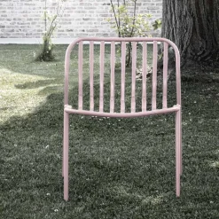 Viadurini in the Garden Metallsessel-Stapelbarer Gartensessel aus Metall Made in Italy 2 Stück - Simply