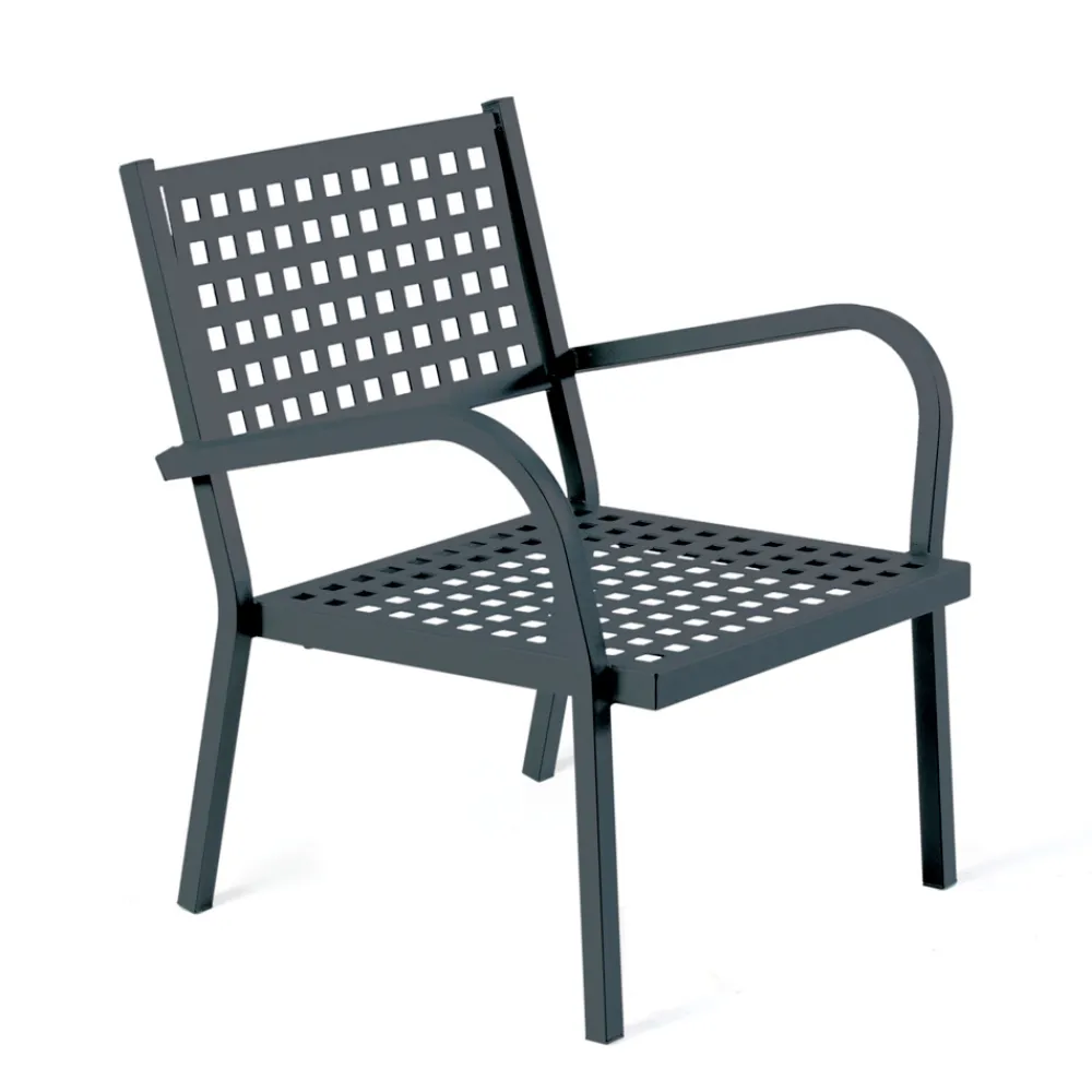 Viadurini in the Garden Metallsessel-Stapelbarer Gartensessel aus Stahl Made in Italy 2 Stück - Aberdeen