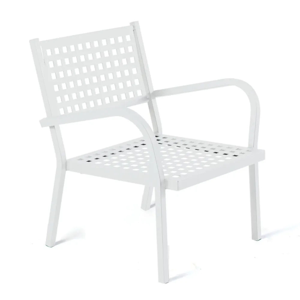 Viadurini in the Garden Metallsessel-Stapelbarer Gartensessel aus Stahl Made in Italy 2 Stück - Aberdeen