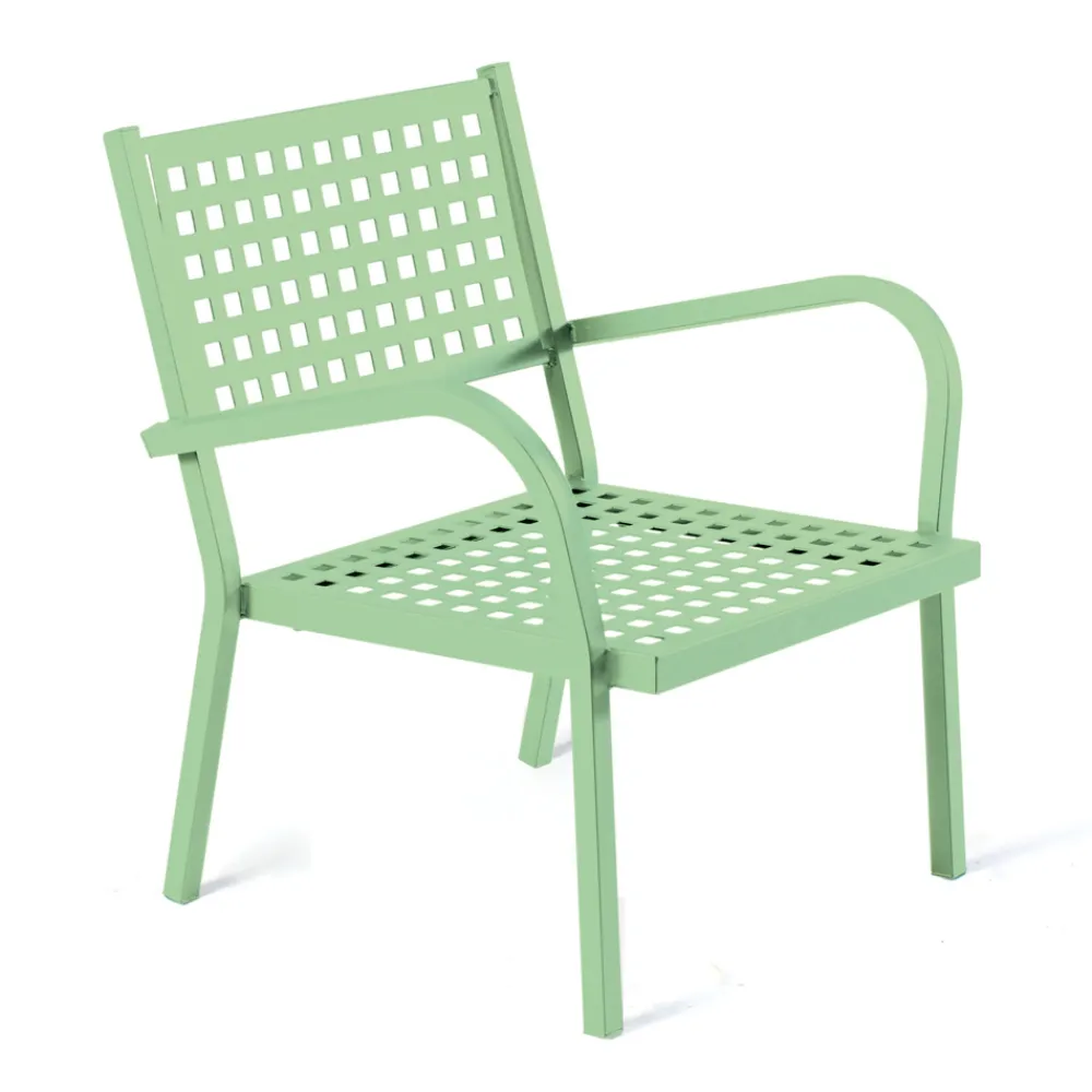 Viadurini in the Garden Metallsessel-Stapelbarer Gartensessel aus Stahl Made in Italy 2 Stück - Aberdeen