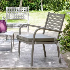 Viadurini in the Garden Metallsessel-Stapelbarer Gartensessel aus Stahl Made in Italy 2 Stück - Aberdeen