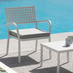 Viadurini in the Garden Metallsessel-Stapelbarer Gartensessel aus Stahl Made in Italy 2 Stück - Aberdeen