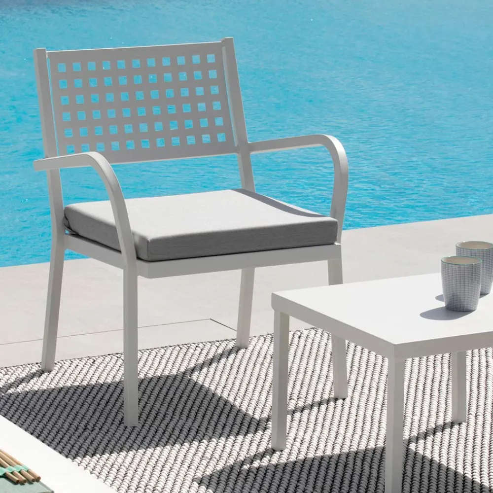 Viadurini in the Garden Metallsessel-Stapelbarer Gartensessel aus Stahl Made in Italy 2 Stück - Aberdeen