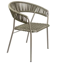 Viadurini in the Garden Metallsessel-Stapelbarer Gartensessel aus Stahl und Seil Made in Italy 2 Stück - Ragnar