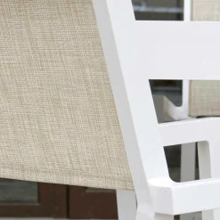 Viadurini in the Garden Metallsessel-Stapelbarer Gartenstuhl aus beigem Textilene und Aluminium - Foglio