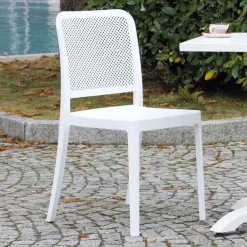 Viadurini in the Garden Gartenstühle Kunststoff-Stapelbarer Gartenstuhl aus Polypropylen und Fiberglas - Ciop