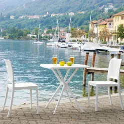 Viadurini in the Garden Gartenstühle Kunststoff-Stapelbarer Gartenstuhl aus Polypropylen und Fiberglas - Ciop