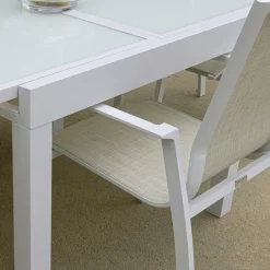 Viadurini in the Garden Metallsessel-Stapelbarer Gartenstuhl aus Textilene und Aluminium - Foglio