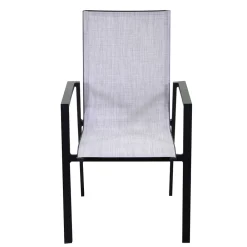 Viadurini in the Garden Metallsessel-Stapelbarer Gartenstuhl aus Textilene und Aluminium - Foglio