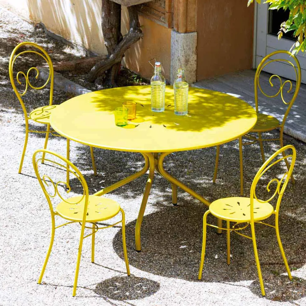 Viadurini in the Garden Gartenstühle Metall-Stapelbarer Gartenstuhl aus Metall Made in Italy, 2 Stück - Autorität