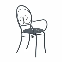 Viadurini in the Garden Gartenstühle Metall-Stapelbarer Gartenstuhl aus Metall Made in Italy, 2 Stück - Autorität