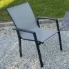 Viadurini in the Garden Metallsessel-Stapelbarer Gartenstuhl aus Aluminium und Textilene - Mira