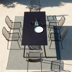 Viadurini in the Garden Gartenstühle Metall-Stapelbarer Gartenstuhl aus verzinktem Metall Made in Italy 4 Stück - Vikas