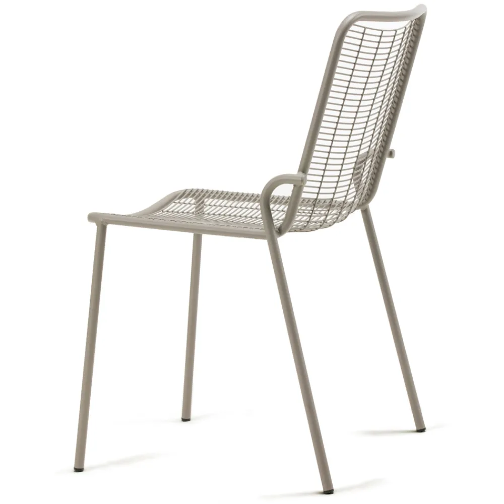 Viadurini in the Garden Gartenstühle Metall-Stapelbarer Gartenstuhl aus verzinktem Metall Made in Italy 4 Stück - Vikas