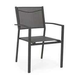 Viadurini in the Garden Gartenstühle Metall-Stapelbarer Gartenstuhl in modernem Design aus Aluminium und Textil - Franz