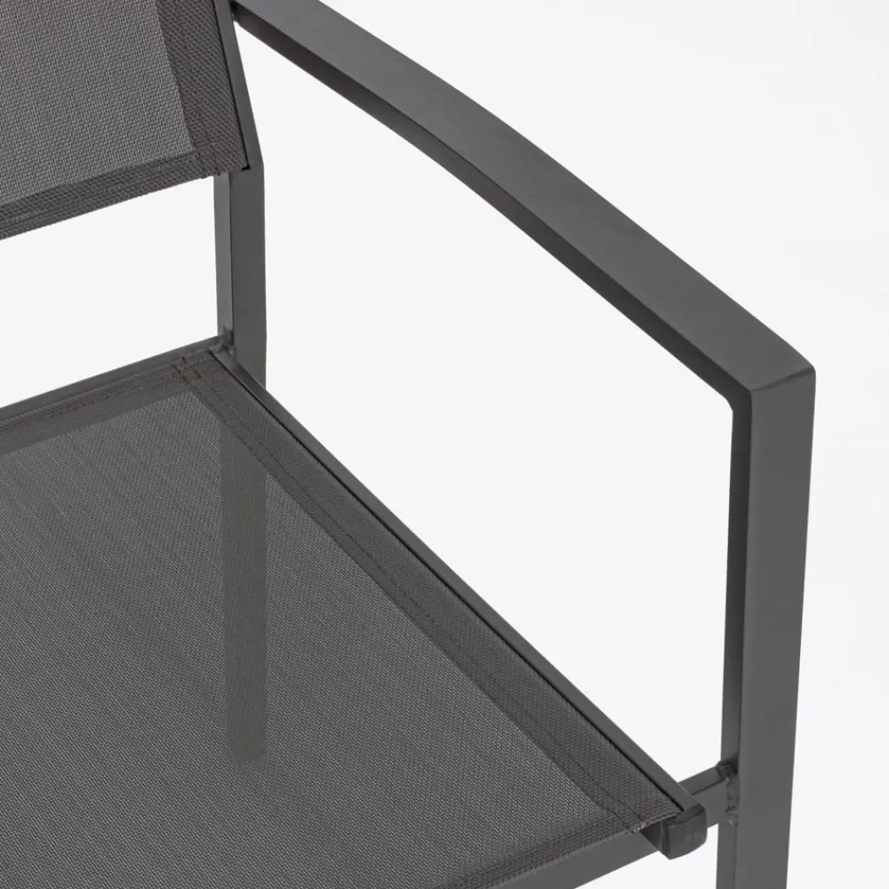 Viadurini in the Garden Gartenstühle Metall-Stapelbarer Gartenstuhl in modernem Design aus Aluminium und Textil - Franz