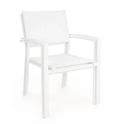 Viadurini in the Garden Gartenstühle Metall-Stapelbarer Gartenstuhl in modernem Design aus Aluminium und Textil - Franz